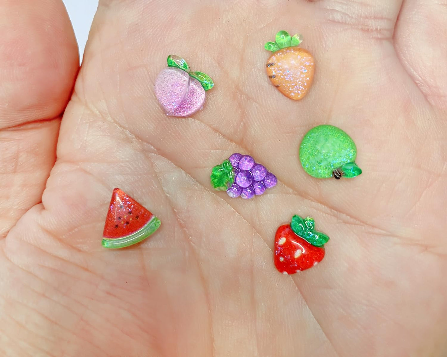 100Pcs Mini Fruit Decor For Dollhouse Resin Tiny Fruits For Crafts Micro Miniature Fruit For Fairy Garden Dollhouse Micro Landsc