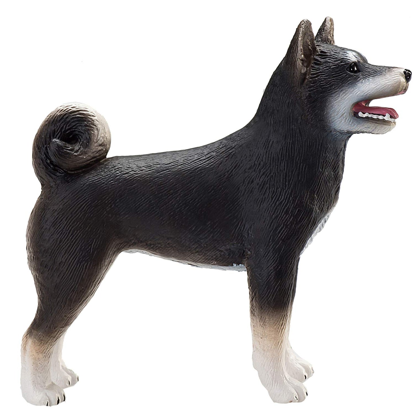 Mojo Black Shiba Inu Realistic Domesticated Animal Hand Painted Toy Figurine