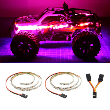 elechawk LED Light Strip for RC Fixed Wing Airplane Flying Wing Plane AR Wing Drone Model Car Truck (Pink)