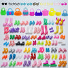 70Pcs Doll Accessories 50 Pairs Doll Shoes 10 Doll Handbags 10 Doll Glasses Replacement Fashion Playset Accessories Different Assorted Colors High Heel Boots Sandals For 11.5 Inch Girl Doll