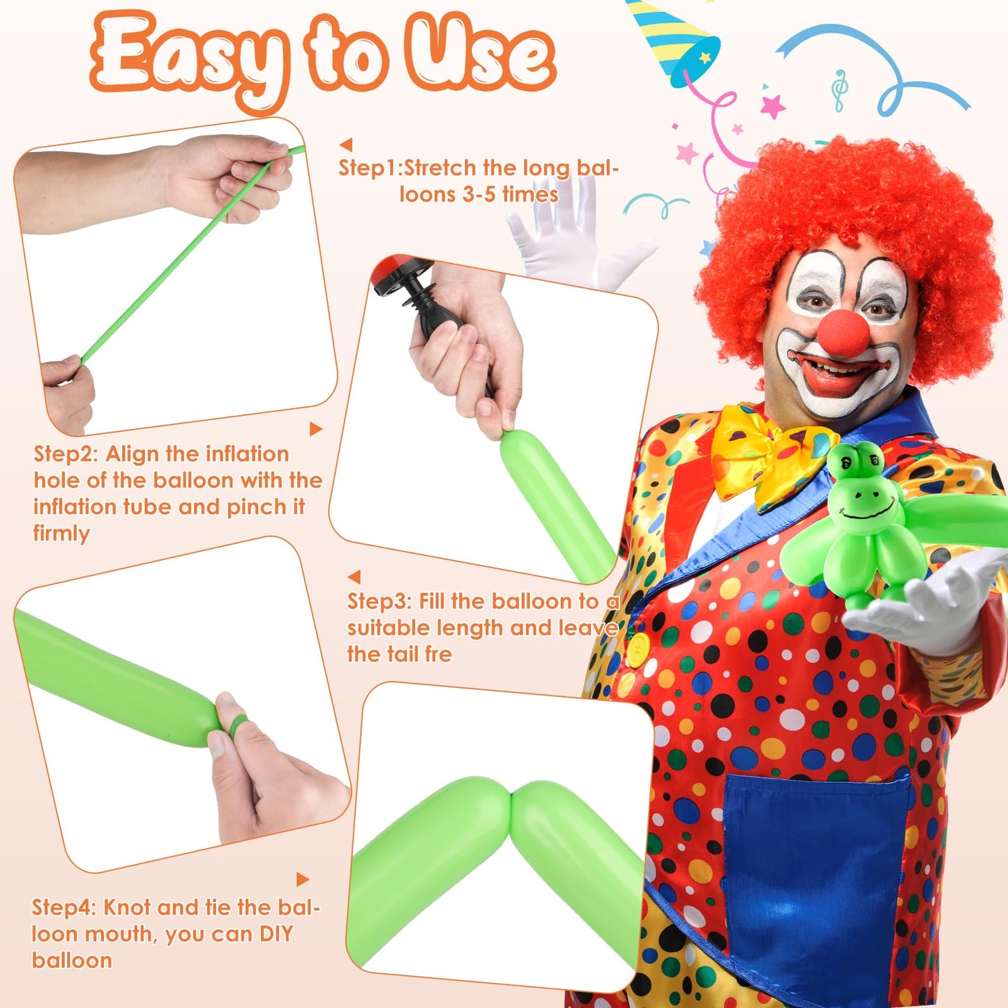 100Pcs 260 Balloons Rainbow Long Balloons For Balloon Garland Thickening Long Skinny Latex Balloons For Tying Twisting Animals M