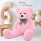 MaoGoLan Giant Pink Teddy Bear - 55" Life Size Stuffed Animal, Soft Polypropylene, Ideal Gift for Girlfriend