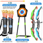 Temi 2 Pack Archery Set - Includes 2 Bows, 20 Suction Cup Arrows & 2 Quivers & Standing Target, Outdoor Light Up Toys For Kids B