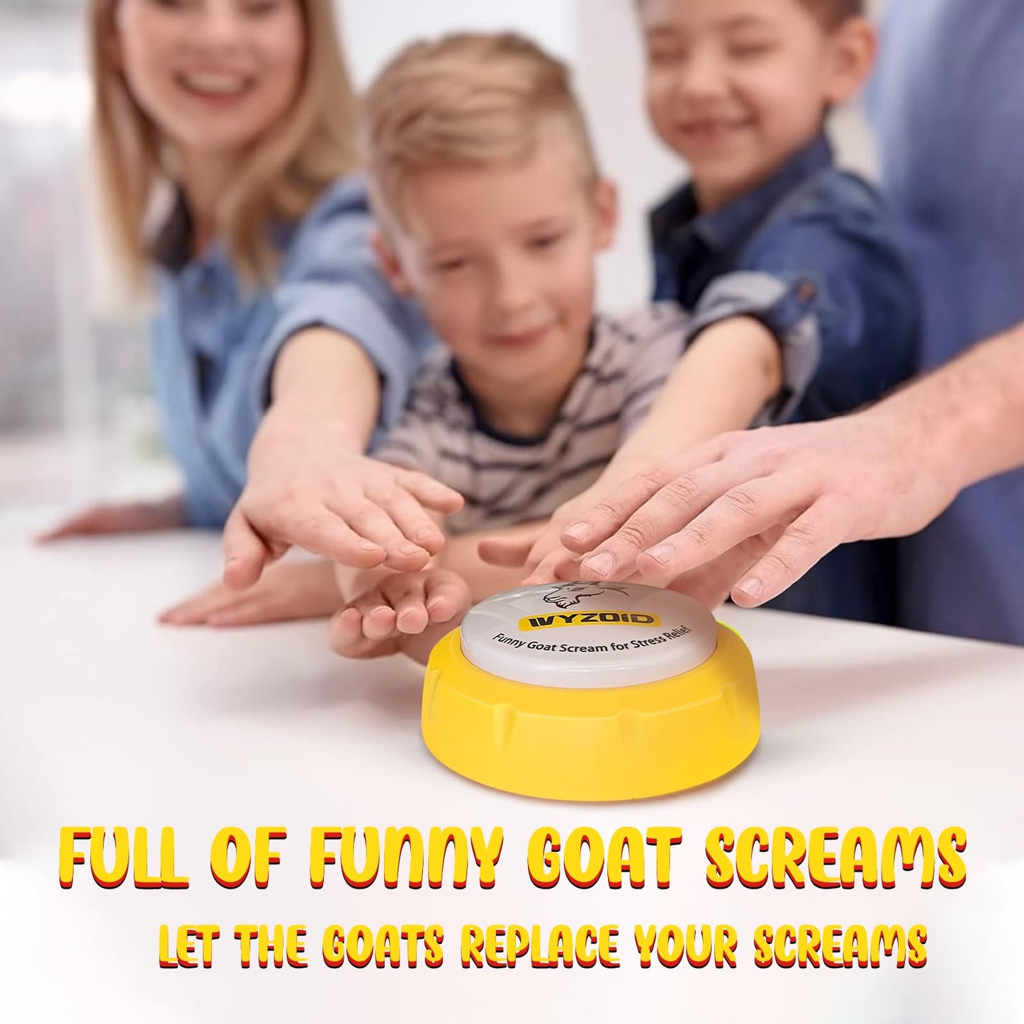 Wyzoid Screaming Goat, Screaming Desk Toy Talking Button,Make Funny Screaming Goat - Provide Interesting Gifts For Friends And C