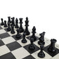 We Games Color Bright Plastic Staunton Tournament Chess Pieces With 3.75 In. King - Half Chess Set Of Chess Pieces Only, Black
