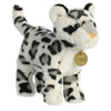 Aurora® Realistic Miyoni® Snow Leopard Stuffed Animal - Lifelike Detail - Cherished Companionship - White 10 Inches