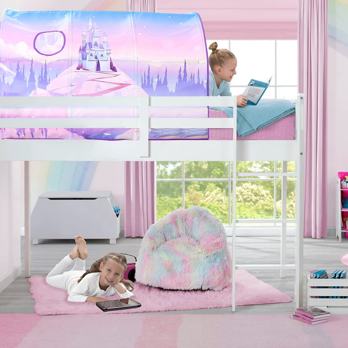 Bed Tent For Kids Lucky Castle Toddler Bed Tent Foldable Game House For Children Play Tents For Girls Boys Sleeping Canopy Playh