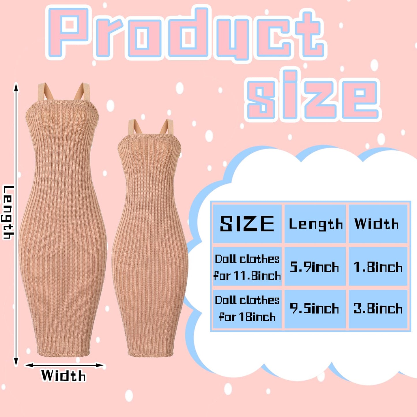 Bencailor 6 Pcs Doll Clothes For 18 Inch Doll, Doll Accessories Summer Tops Swimwear Robe Doll T Shirt Dress Winter Coat Jacke D