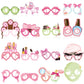 Harrycle 32 Pcs Spa Party Favors Paper Glasses Makeup Paper Eyeglasses Frames Spa Photo Booth Props Selfie Props for Makeup Birt