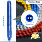 ZYFLSQ 100 Pcs 33'' 7mm Metallic Blue Beads Necklaces, Bulk Mardi Gras Beaded Necklaces, Party Beads Costume Necklaces