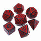 CREEBUY Polyhedral DND Dice Set, 5 Pack Dice Sets Fit for Dungeons and Dragons D&D RPG Games 7-Die Polyhedral Dice with Vintage