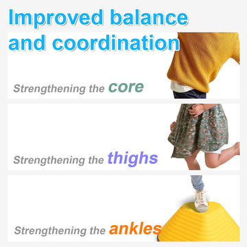 Gentle Monster Heart-Shaped Stepping Stones For Kids, 11 Pcs Non-Slip Balance River Stone, Toddler Sensory Stepping Stones For Promoting Toddler'S Balance & Coordination Skills Ages 3 4 5 6 7 8 Years