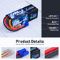 Zeee 4S Lipo Battery 6200mAh 14.8V 80C Hard Case Battery with EC5 Connector for Car Truck Tank RC Buggy Truggy Racing Hobby(2 Pa