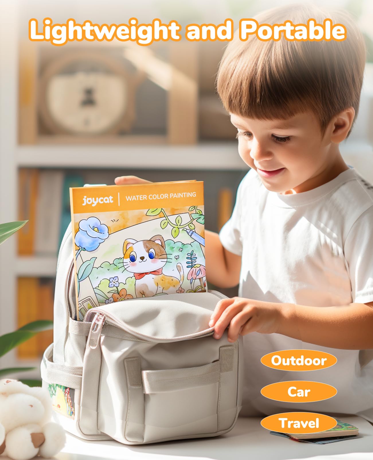 JoyCat Paint with Water Coloring Books for Toddler, Watercolor Painting Sets for Kids Ages 2-4, 4-8, Arts and Crafts Drawing Act