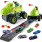 YOOYID Dinosaur Truck Toys for 2 3 4 5 Year Old Boy with 6 Die-Cast Metal Toy Cars, Gifts for 2 3 4 5 Year Old Boys, Foldable Tr