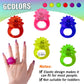 108 Pcs LED Light Up Ring - Colorful Flashing Bumpy Rings Finger Toys Novelty Glow in the Dark Soft Jelly Blinking Rings Party F