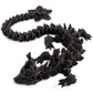 Outgoto 3D Printed Cherry Blossom Dragon - 11.8In Realistic Articulated Dragon Fidget Toy, Desk D?Or And Collectible (Obsidian B