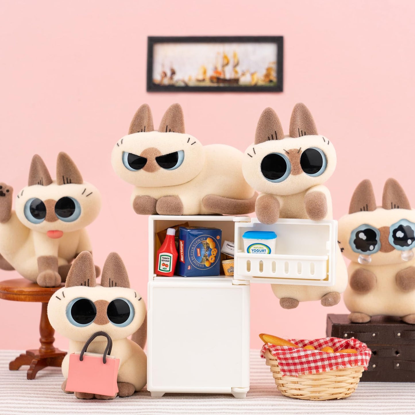 BEEMAI Nobeko Azukisan Daily Series Blind Box Collectible Toy - 1PC Multicolored PVC Figure, Model DS2