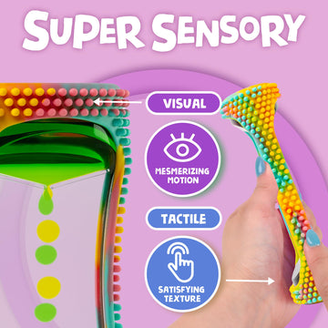 Bunmo Liquid Motion Bubbler With Sensory Texture - Liquid Timer - Bubble Timer - Liquid Motion Sensory Toys For Calming & Sensor
