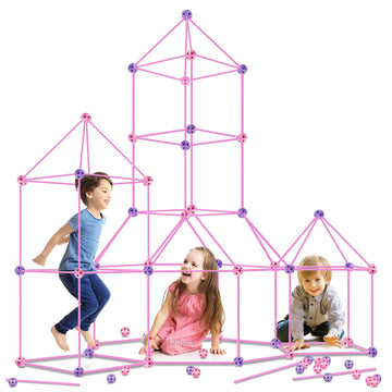 Kids Fort Building Kit 120 Pieces Construction Stem Toys For 5 6 7 8 9 10 11 12 Years Old Boys And Girls Ultimate Forts Builder 