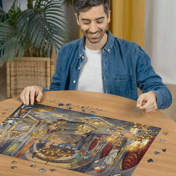 Ravensburger Puzzle 12000787 - Das Schloss Des Vampirs - 1000 Teile Puzzle Fr Erwachsene From 14 Years, Yellow
