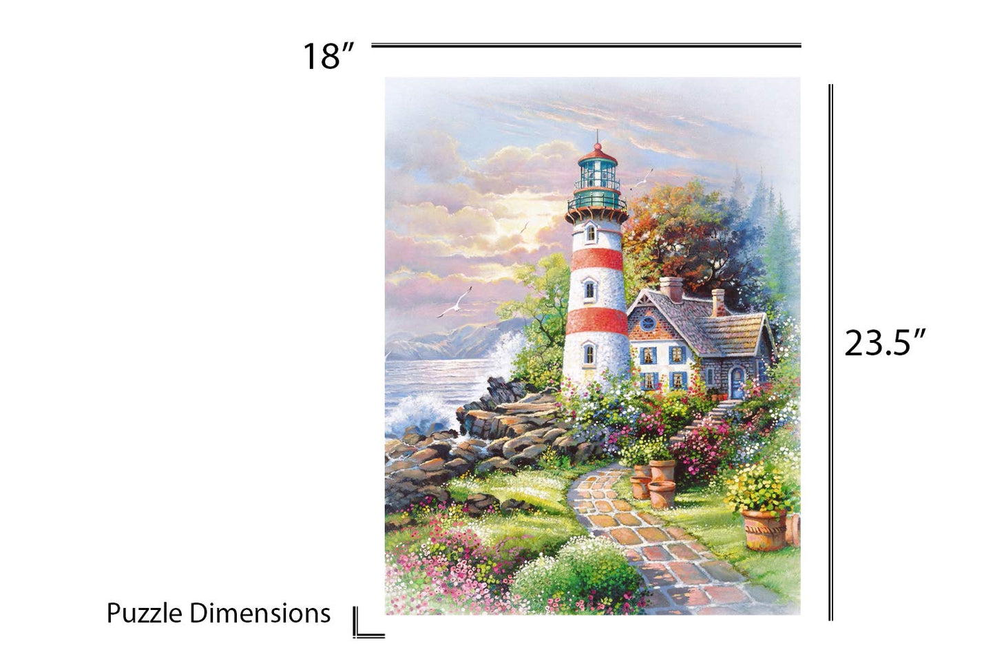 Springbok Puzzles - Signal Point - 500 Piece Jigsaw Puzzle - Large 18 Inches By 23.5 Inches Puzzle - Made In Usa - Unique Cut Interlocking Pieces