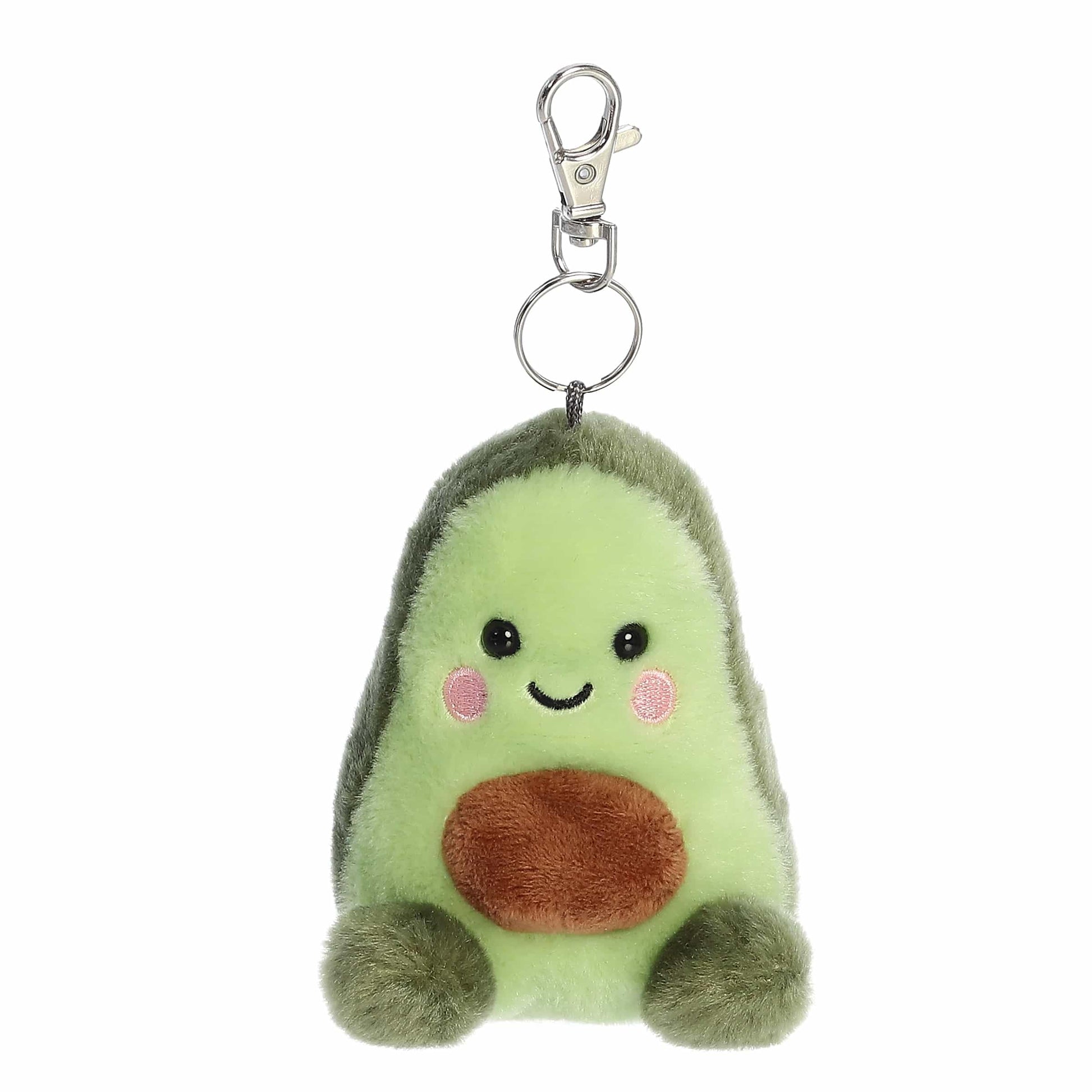 Aurora Adorable Palm Pals Airy Avocado Clip-On- Fun Collectible Plush For Kids and mature-themed Collectors - Perfect For Backpacks and Birthday Gifts - Green 4 Inches