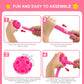 Springflower Fort Building Kit For Kids,Stem Construction Toys, Educational Gift For 4 5 6 7 8 9 10 11 12 Years Old Boys And Girls,Ultimate Creative Set For Indoor & Outdoors Activity,200 Pcs,Pink
