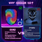 COKOTEE Led Mask, Light up Mask with Gesture Sensing, Face Transforming Mask for Halloween Festival Cosplay Costume Masquerade P