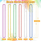 Mardi Gras Beads, 24PCS Metallic Colorful Bead Necklace Party Favors, 6 Kinds of 33'' Beaded Necklace Costume Women Men Stuff, F