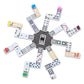 Nolie Mexican Train Dominoes Game, Double 12 Dominoes Set, Dot Dominoes With Aluminum Case