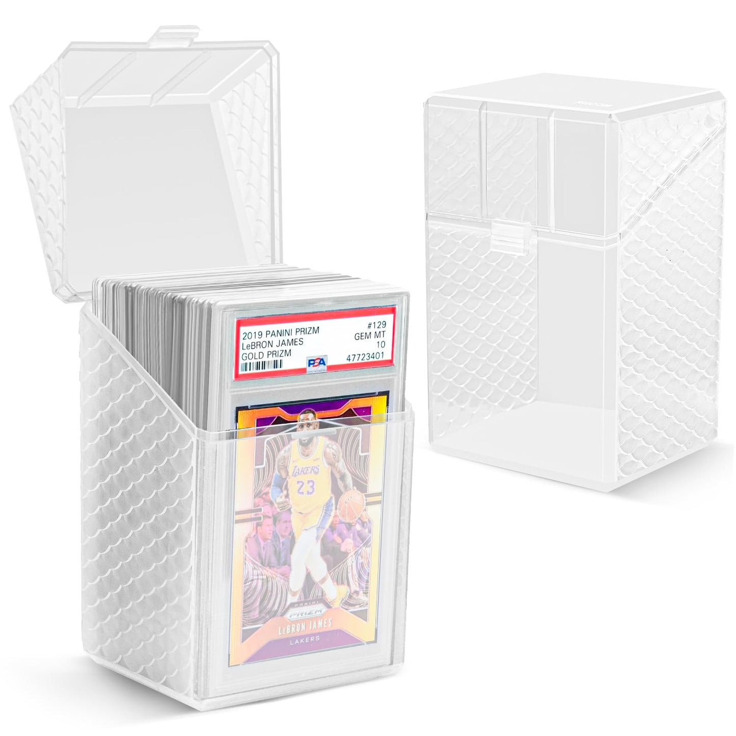 Rhcom Graded Card Case - Eva Hard Case With 6 Clear Storage Boxes 72 Card Board Compatible Graded Card Storage Case For Psa, Csg