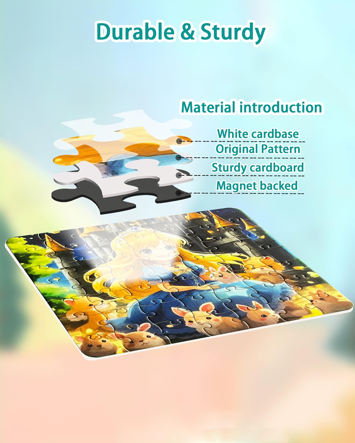 Magnetic Puzzles For Toddlers 4-6 Girls, Travel Puzzles For Kids Ages 3-5, 3 In 1 Dinosaurs Magnet Jigsaw Puzzle Book, Preschool