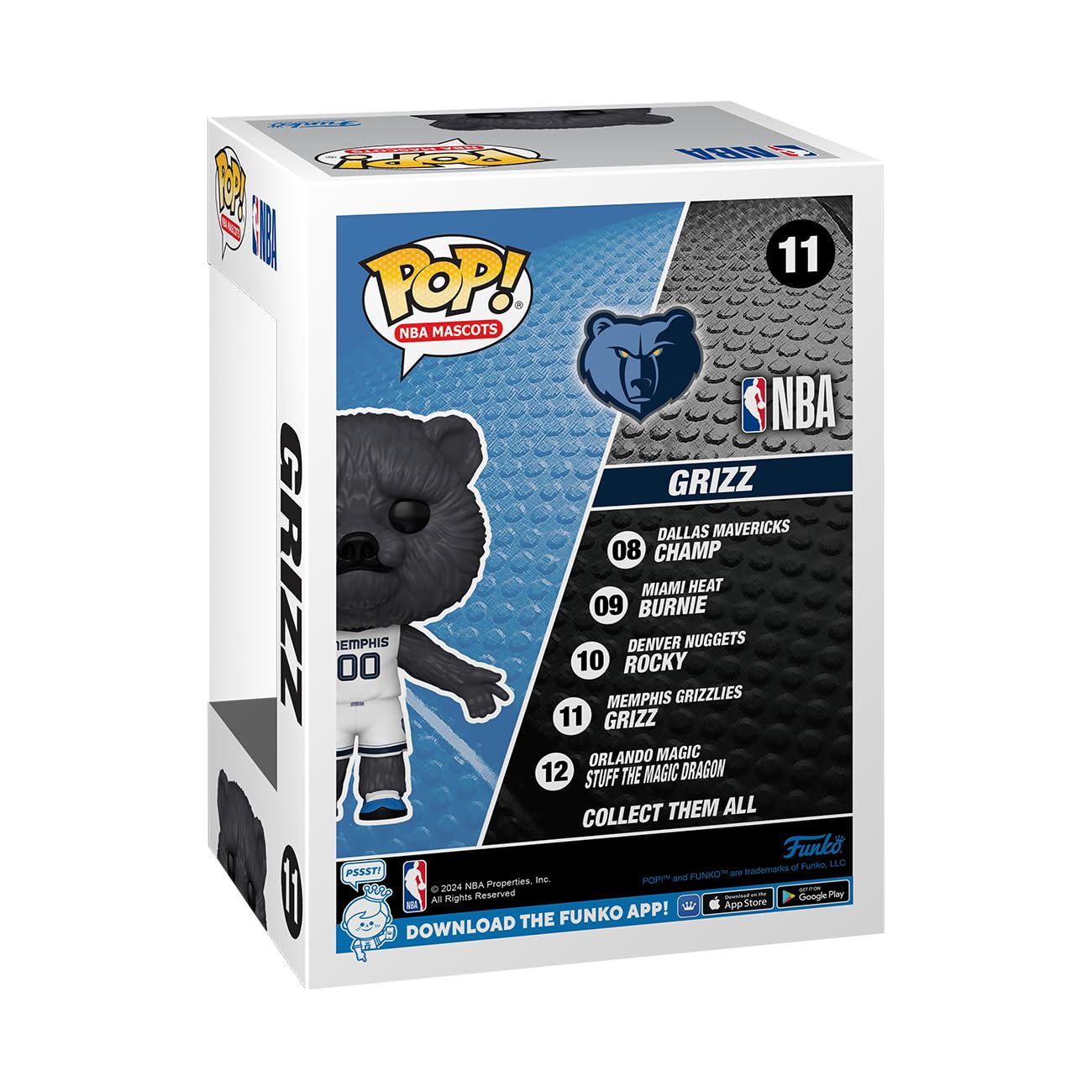 Funko POP! NBA Mascots Memphis Grizz Collectible Vinyl Figure OS Multicolor Model 79629 for Kids & Adults Sports Fans