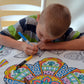 The Coloring Table - Mandala Design - Square Tablecloth - Fabric Coloring Tablecloth - Colorable Designs - Washable And Reusable