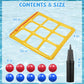 TicTac Shot Pool Toys Games Set- Tic-Tac-Toe Inflatable Pool Toy with 10 Balls - for mature-themeds Teens Kids 2-10 Players