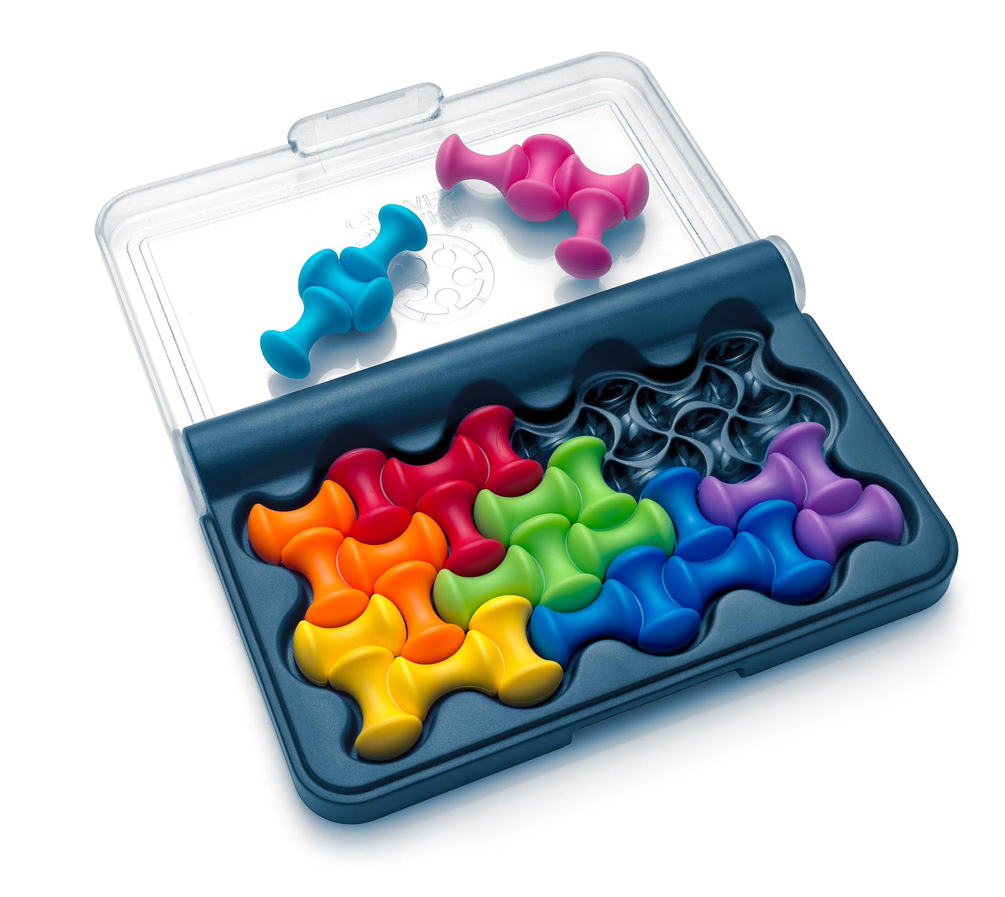 SmartGames IQ Waves | Boost Logic and Problem Solving Skills | 120 Challenges from Easy to Expert | Great for Ages 6 - mature-themed | A Fun Travel Game in a Portable Case | Unique Soft Touch Game Pieces