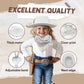 Septcity Toddler Cowboy Hat And Bandana For Age 2-5 (White)