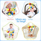 Baby Crib Hanging Rattles Toys - Infant Baby Worm Crib Bed Around Rattle Bell Cartoon Insect Spiral Hanging Toy With Ringing Bell For Infants Bed Stroller Car Seat Bar For Babies Boys And Girls