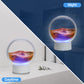 Kpnuwn Moving Sand Art Liquid Motion, 3D Deep Sea Sandscape Color Quicksand Decor, Round Glass Moving Sand Art Picture Relaxing
