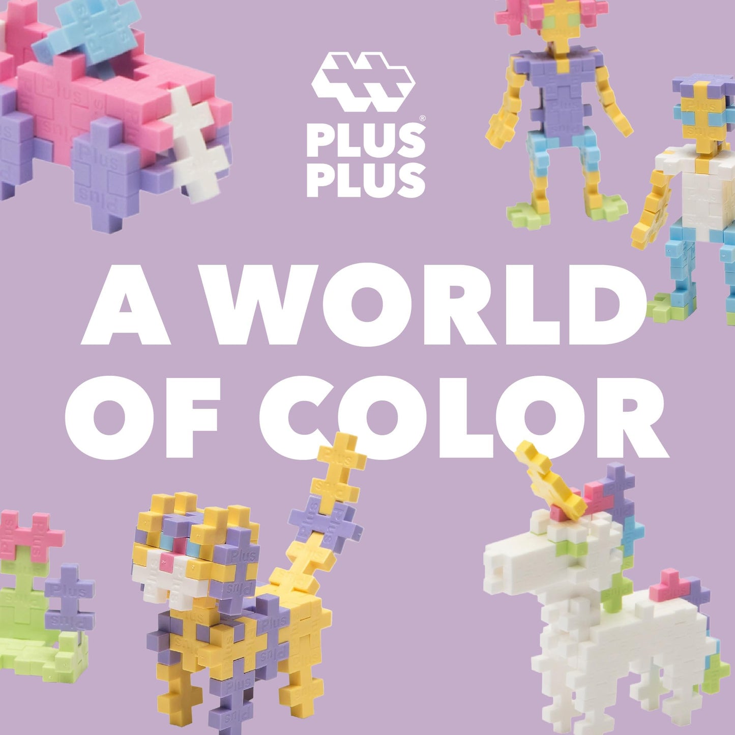 PLUS PLUS 500 Piece Interlocking Building Block Kit - Small 3D Puzzle, Multicolor Cardboard STEM Toys, Model 104049