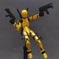 Altuco T13 Action Figure With Lots Of Accessories,3D Printed Multi-Jointed Titan13 Figure,Gold Dummy 13 Desktop Decorative Toy