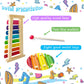 Wooden Xylophone For Kids,Toddler Xylophone Toy With 2 Child Safe Mallets,8 Diatonic Keys Musical Instruments For Preschoolers E