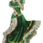 Ebros Gift Dia De Los Muertos Sugar Skull Green Gown Skeleton Ceremonial Dancer Figurine Day Of The Dead Vivas Calacas Traditional Folklore Mexico Latin Cultural Sculpture