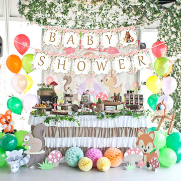 Woodland Baby Shower Decorations Woodland Its a Girl Baby Shower Banner - Forest Animal Garland for Woodland Creatures Baby Show
