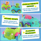Nueplay Remote Control Car for Toddler Age 2 3 4 5, Electric RC Car Toys with Light & Music, Toddler Dinosaur Toys, Dino Figures