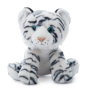The Petting Zoo Tiger Stuffed Animal, Gifts For Kids, Wild Onez Zoo Animals, White Tiger Plush Toy 9 Inches
