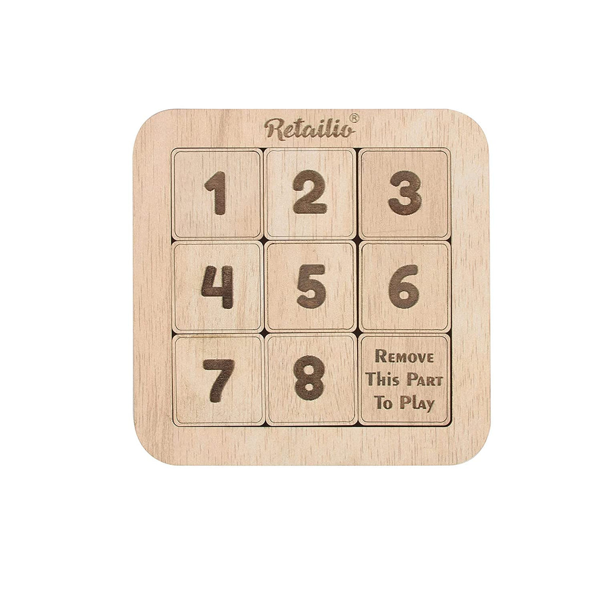 Psm100 Number Slide Wooden Puzzles  Brain Teaser Iq Game  Non Interlocked Pieces (Small), Kid