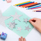 Boao 24 Pieces Silver Cardboard Stars Silver Glitter Stars Cutouts 4 Sizes 6cm/12cm/20cm/30cm Hanging Glitter Star Garlands with