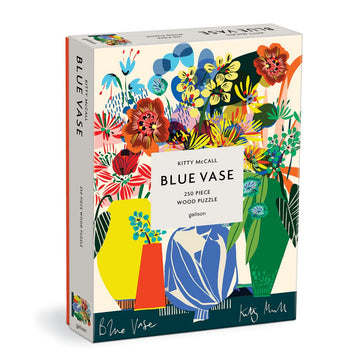 Galison Kitty Mccall Blue Vase 250 Piece Wood Puzzle From Galison - 250 Piece Wood Puzzle Featuring Artwork From Kitty Mccall, T